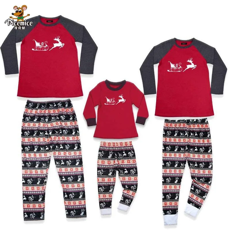 Familia Crăciun Pijamale 2020 Anul Nou Bărbați Femei Copilului Haine Pentru Copii Set De Tata, Mama, Băiatul Haine De Fata Set Familia Costum De Potrivire 2