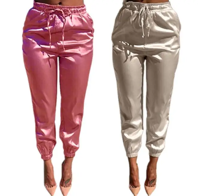 Femeile par Ud Dantelă-up Casual Pantaloni 2019 New Street Hot de Moda de Înaltă talie Pantaloni 2