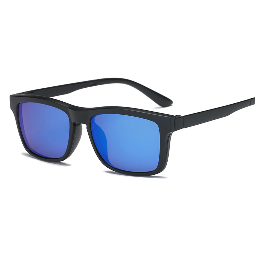 HJYBBSN Clip pe ochelari de Soare clip-on ochelari pătrați Obiectiv Bărbați Femei oglindă clip Ochelari de Soare de Noapte Viziune ochelari de soare de Conducere pentru barbati 2