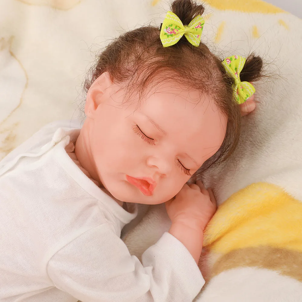 Hoomai Copilul Renăscut Baby 17inches Silicon Natural Corpul Bebe Renăscut Păpuși Pentru Copii Cadou de Ziua Jucărie 2