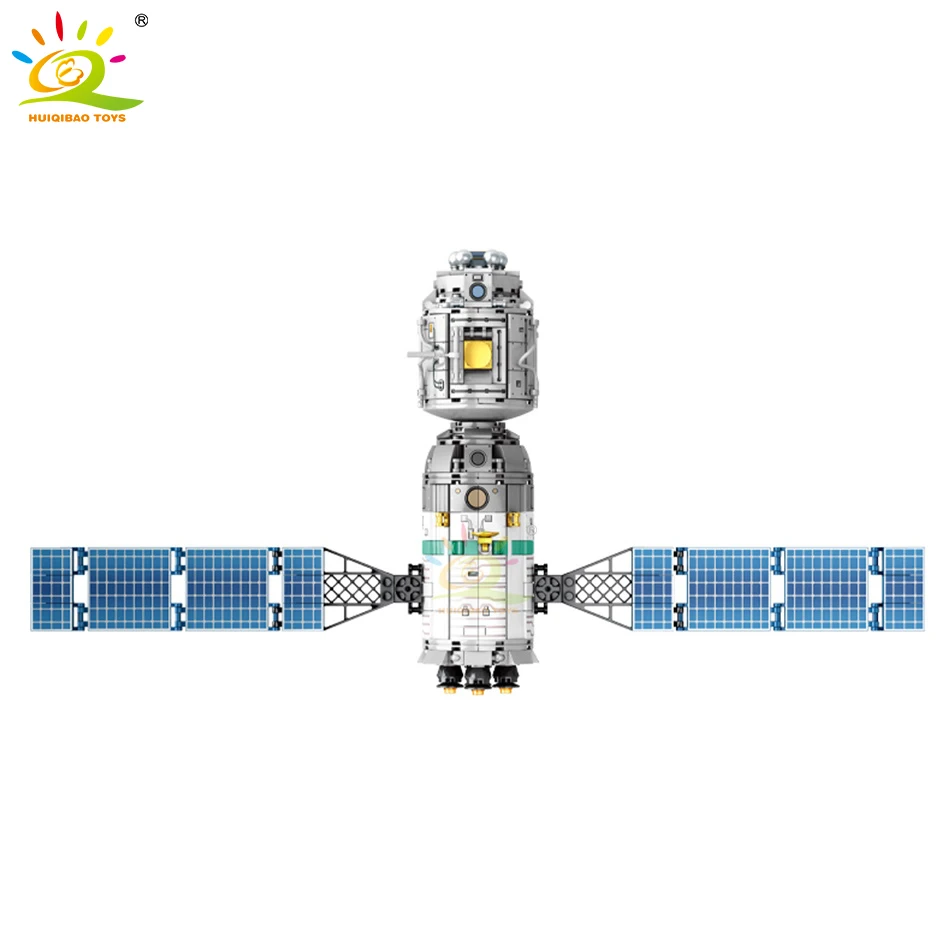 HUIQIBAO 804PCS Spațiu Rezervor nave Spațiale cu Echipaj Blocurile Orașului Aerospațială Astronaut Cifre prin Satelit Cărămizi Jucarii Pentru Copii 2
