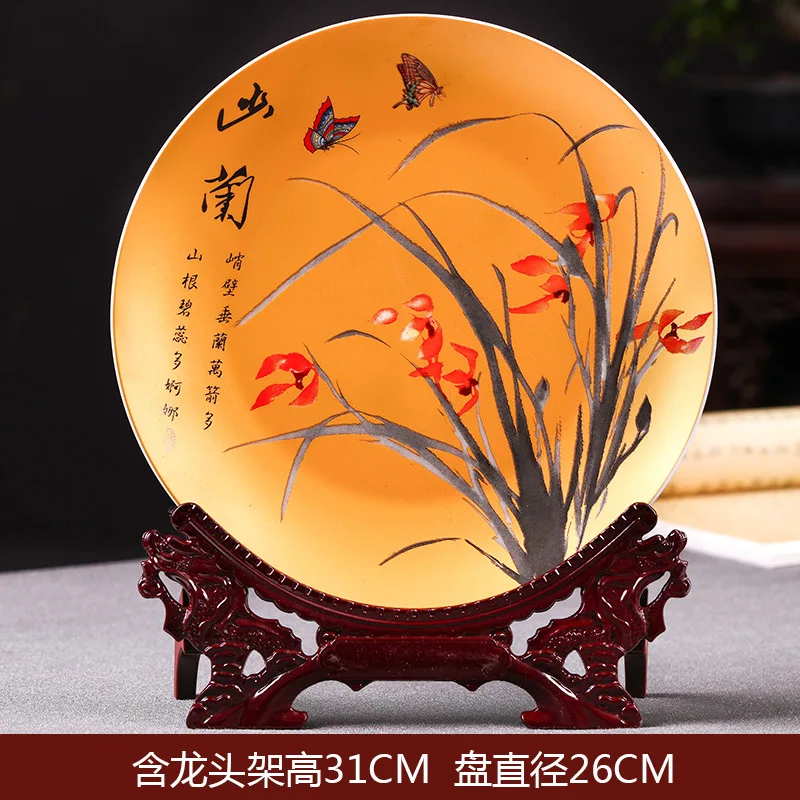 Jingdezhen Ceramică Agățat Farfurie Farfurie Decorativa, Prune, Orhidee, Bambus, Crizanteme Vin din China Cabinet TV Ornament 2