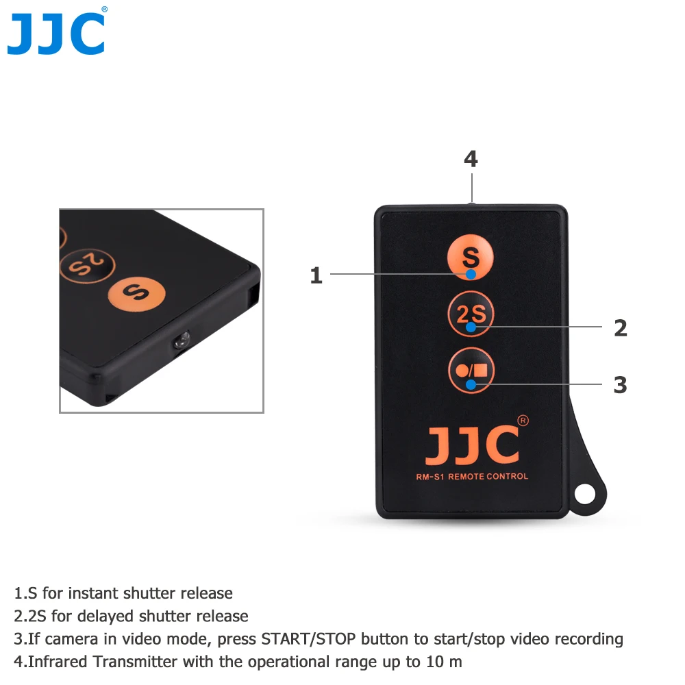 JJC RMT-DSLR1 RMT-DSLR2 IR de la Distanță fără Fir de Control de Înregistrare Video Controller pentru SONY A7SIII A7III A7RIII IV A6400 A7R A7II A99 2