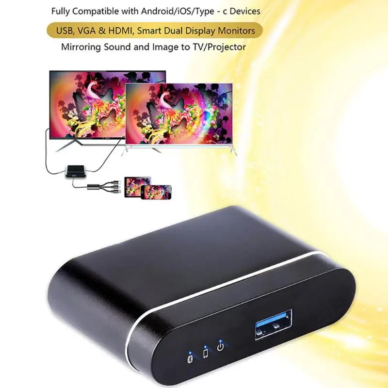 L9 prin Cablu DLNA, Miracast, Airplay Oglindire Ecran Dongle TV Stick Digital HDMI Iesire AV Video Streamer de Afișare 2