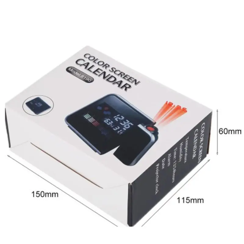 LCD Ceas Electronic de Proiecție Digital Ceas cu Alarma Snooze Vremea Termometru cu Display LED 2