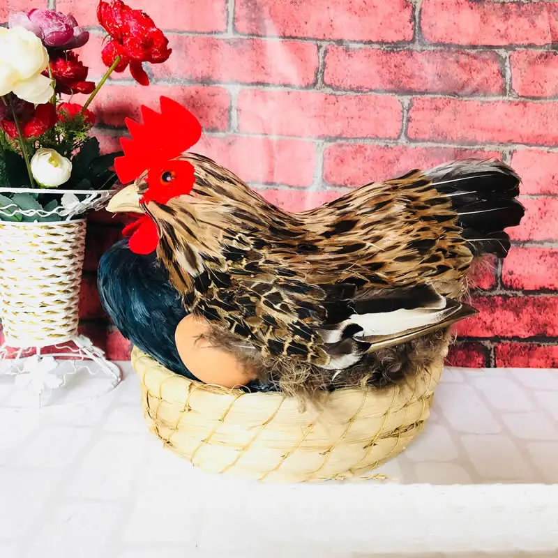 Mare Simulare Pe Cuib De Găină Ouă De Incubație Animal Pană Acasă Bucatarie Restaurant, Magazin, Bar Decor Petrecere 2