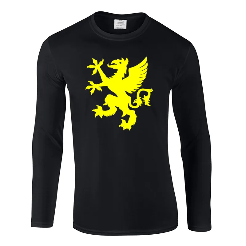 Medieval Gryphon Griffon Animal Noua Moda de Îmbrăcăminte Tricou Barbati Culoare Solidă Slim Fit Maneca lunga Tricou Barbati Casual T-Shirt 2