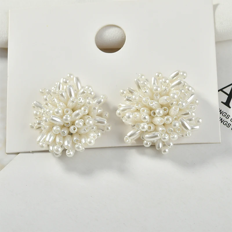 Min pentru 20buc/lot margele de decorare 31mm geometrie forma rotunda handmade floare cu Margele diy bijuterii cercei/par/îmbrăcăminte accesorii 2