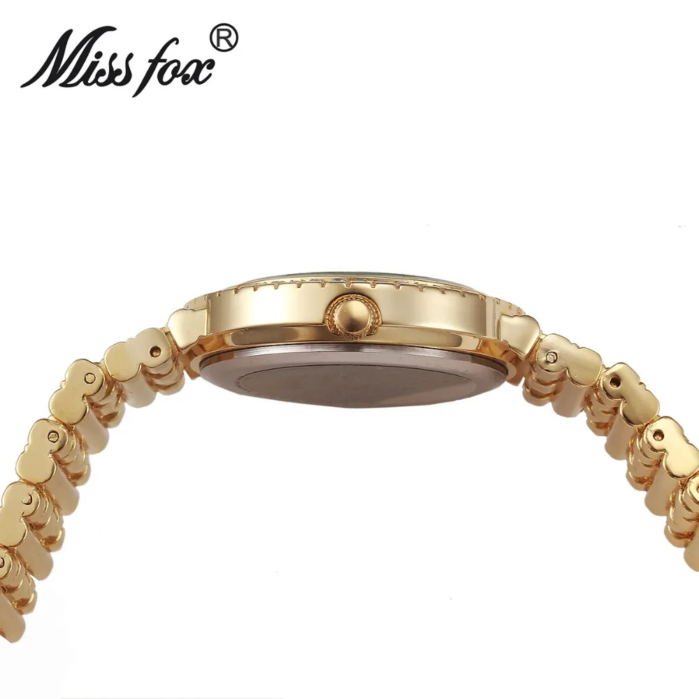 Miss Fox Brand Faimos Diamant Apă Cuarț Femei Ceasuri de Moda 18k Aur Doamnelor Ceas Bratara Relogio Feminino Reloj Mujer 2