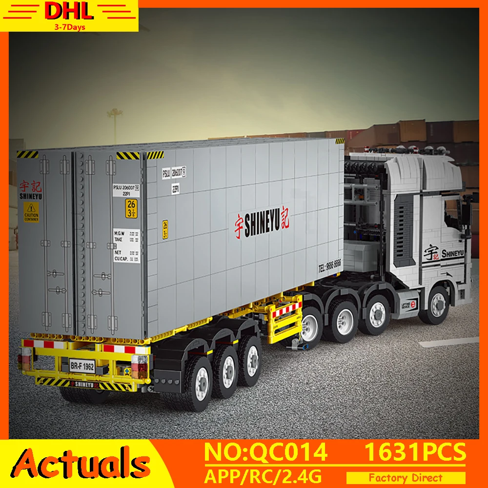 MOC Technic Masina de Serie Arocs Camion Auto Cargo Container de Transport de Model Kit de Blocuri Caramizi Compatibile Cu 42043 Jucarii 2