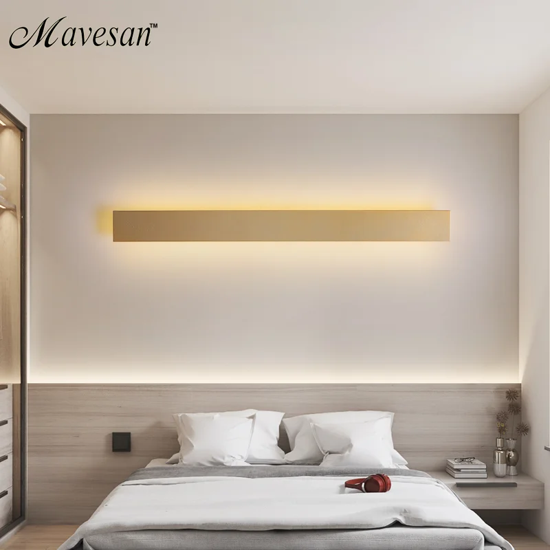 Modernă cu LED-uri Lampă de Perete pentru camera de zi Dormitor Simplu Noptiera de Interior, lămpi de Perete Acrilica Noptiera Decorative de Perete de Lumină 2