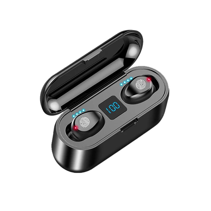 Noi F9 Wireless Bluetooth 5.0 Cască TWS Mini HIFI In-ear Sport Execută setul cu Cască Suport iOS/Android Telefoane HD Apel 2