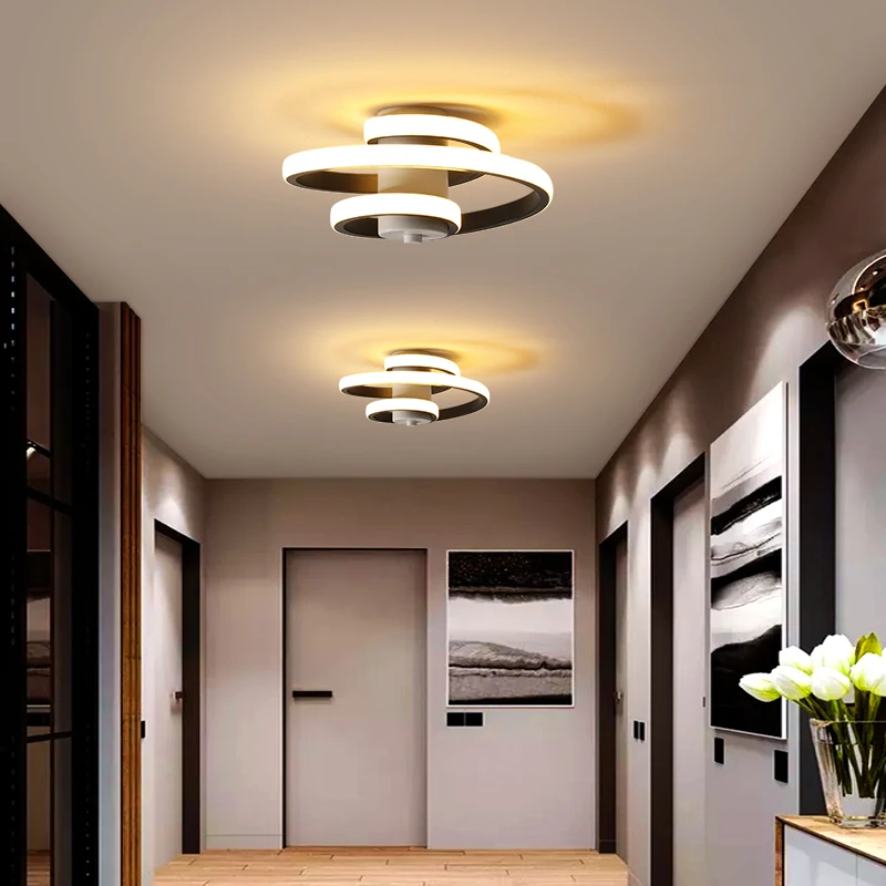 Noi Moderne Spirală LED Lumini Plafon Pentru Coridor, Culoar Scara Bedroom Villa Bucătărie de Iluminat de Interior Decorativ Simplu Lămpi 2