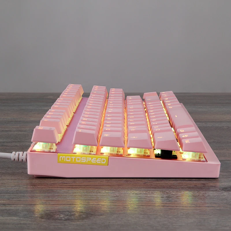 Original Motospeed K82 de Jocuri Mecanice Tastatură RGB LED Backlight USB Cablu 87 Cheie engleză/rusă Tastatura Pentru Calculator Gamer 2