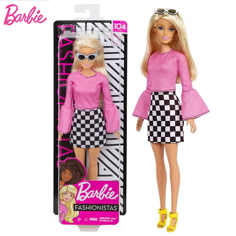 Original Păpuși Barbie Marca pink lady FXL44 Fashionista Papusa Fata Copii Cadou de Ziua Papusa bonecas Stil de Moda pentru Copii 2