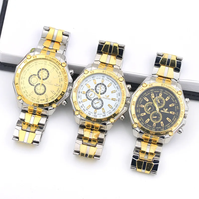 ORLANDO Ceasuri Bărbați Ceasuri de Aur din Oțel Inoxidabil Cuarț de Afaceri de Lux Ceasuri Barbati, administrat de omul relogio masculino reloj hombre 2