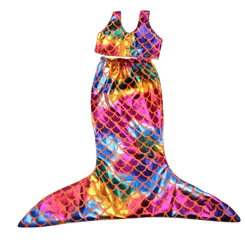 Papusa haine colorate Fantezie sirenă coada Bikini de costume de baie accesorii se potrivesc 18 inch Fata de papusa si 43 cm papusa c404 2