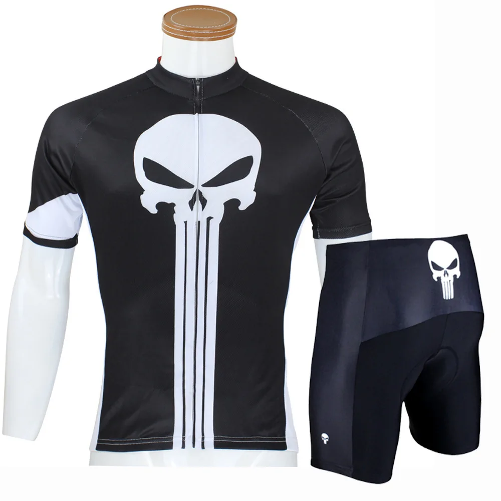 Personalitate de Dinți Fantoma Punisher Ciclism Jersey cu Mânecă Scurtă Poliester Respirabil Sport Barbati Jersey Primavara-Vara Tricou de Biciclete 2
