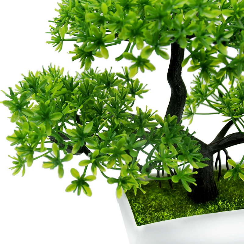 Plante Artificiale Bonsai Simulare Pin Ghiveci De Sus De Masă Ornamente Decor Acasă Fals Plante Verzi Oală Decorativ Ambarcațiuni 2