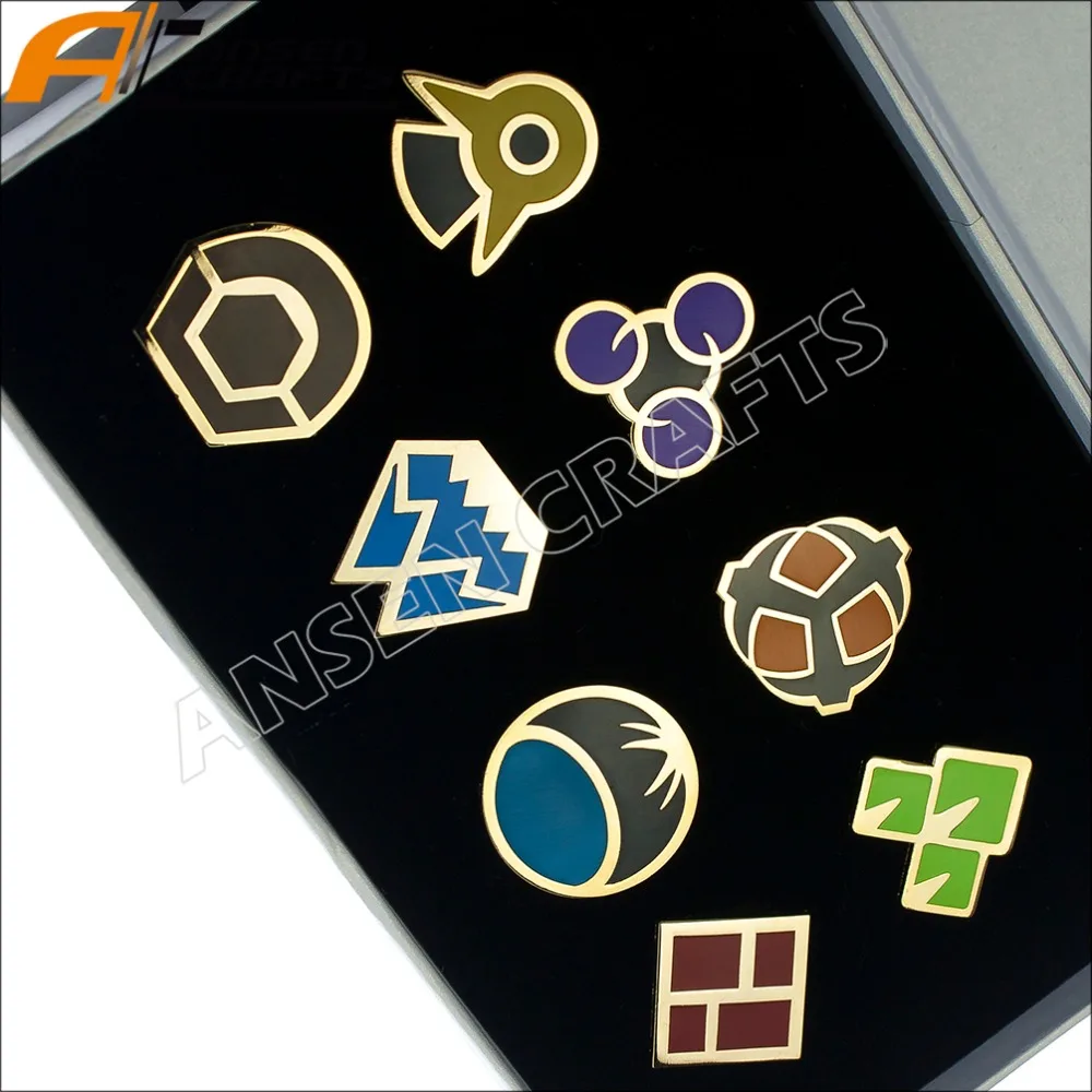 Pokemon Sport Sinnoh Gen4 Complet 8 Elemente Pin Badge 2