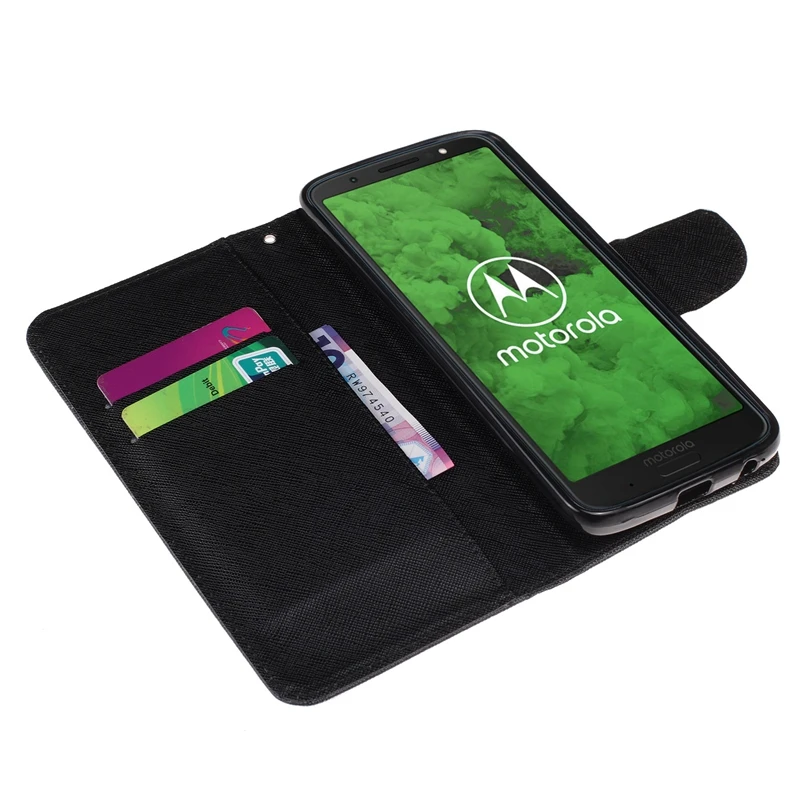 Portofel din Piele PU Caz Pentru Fundas Motorola Moto G6 Caz Acoperire Motog6 Telefon cu Clapeta Pentru Coque Motorola Moto G6 Plus MotoG6 G 6 Caz 2