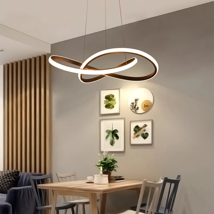 Post Modern Neregulate LED-uri de iluminat Candelabru din Aluminiu Acrilic Plafon Lampă de Agățat Sala de Mese Pandantiv Restaurant Suspensie Lumina 2