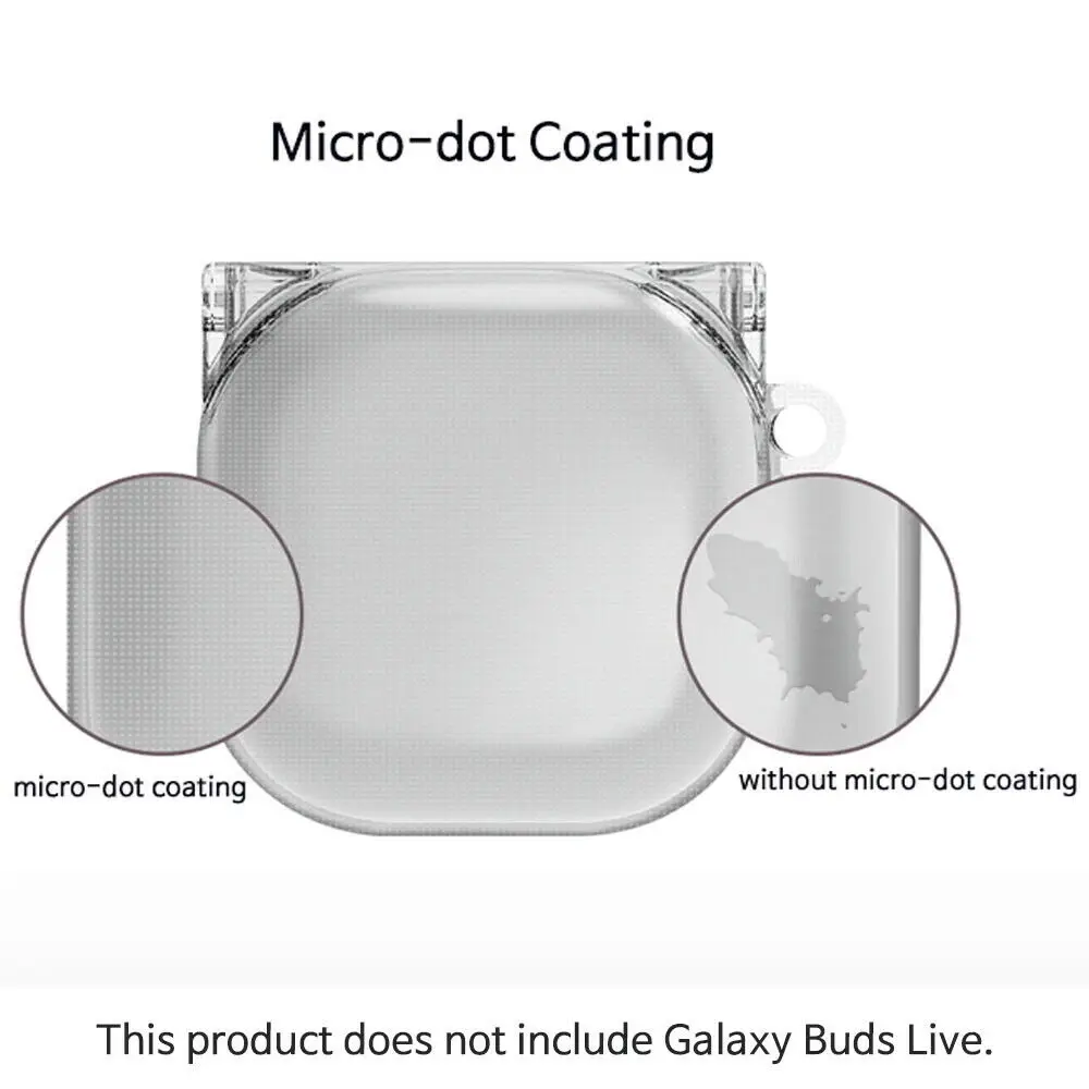 Potrivit pentru Samsung Galaxy Muguri de difuzare în direct transparent, capac de protectie, set cu cască fără fir PC rezistent la șocuri capac de protecție 2