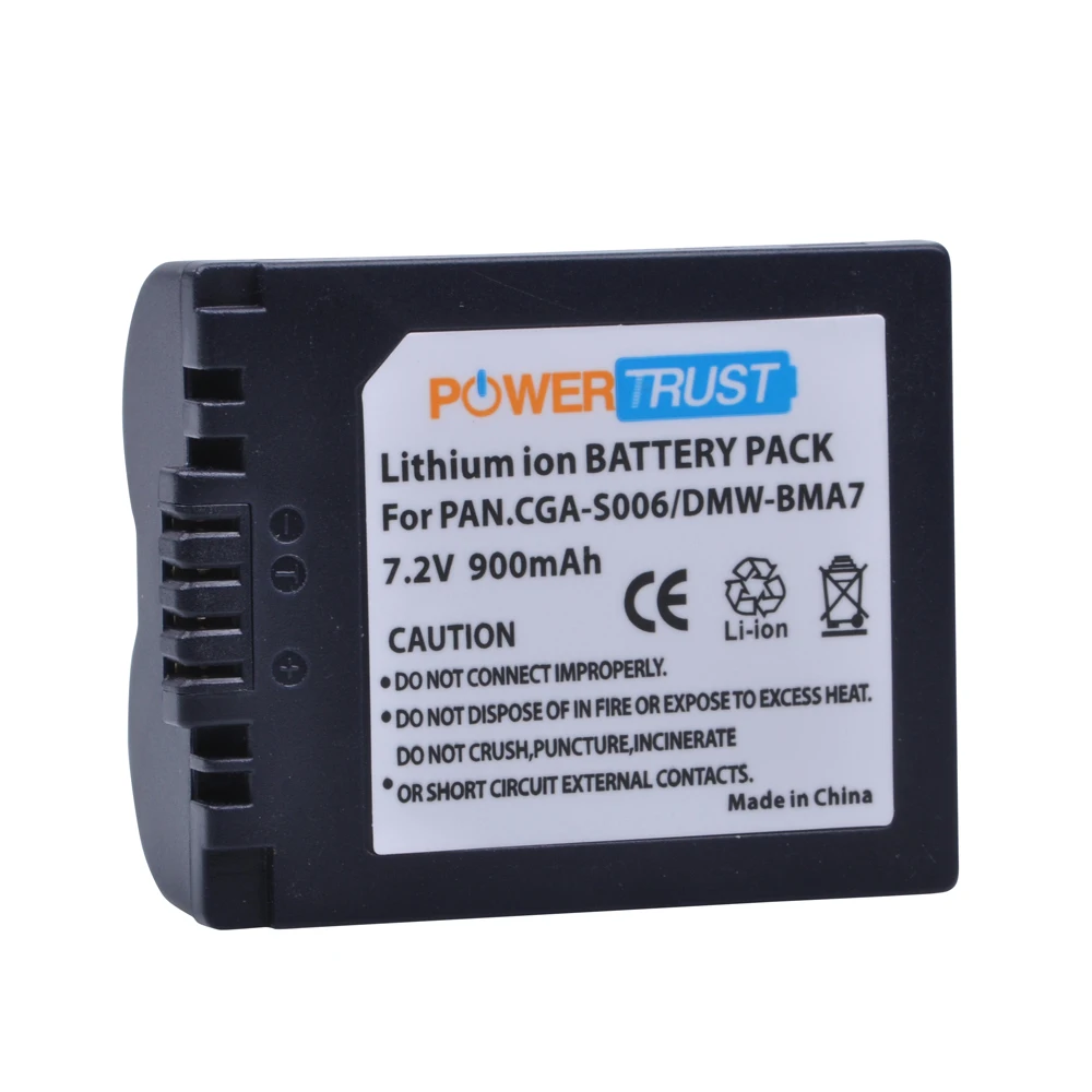 PowerTrust 1 buc CGA-S006 CGR CGA S006E S006A S006 Baterie + LCD USB Incarcator pentru Panasonic DMC FZ7 FZ8 FZ18 FZ28 FZ30 FZ35 Camera 2