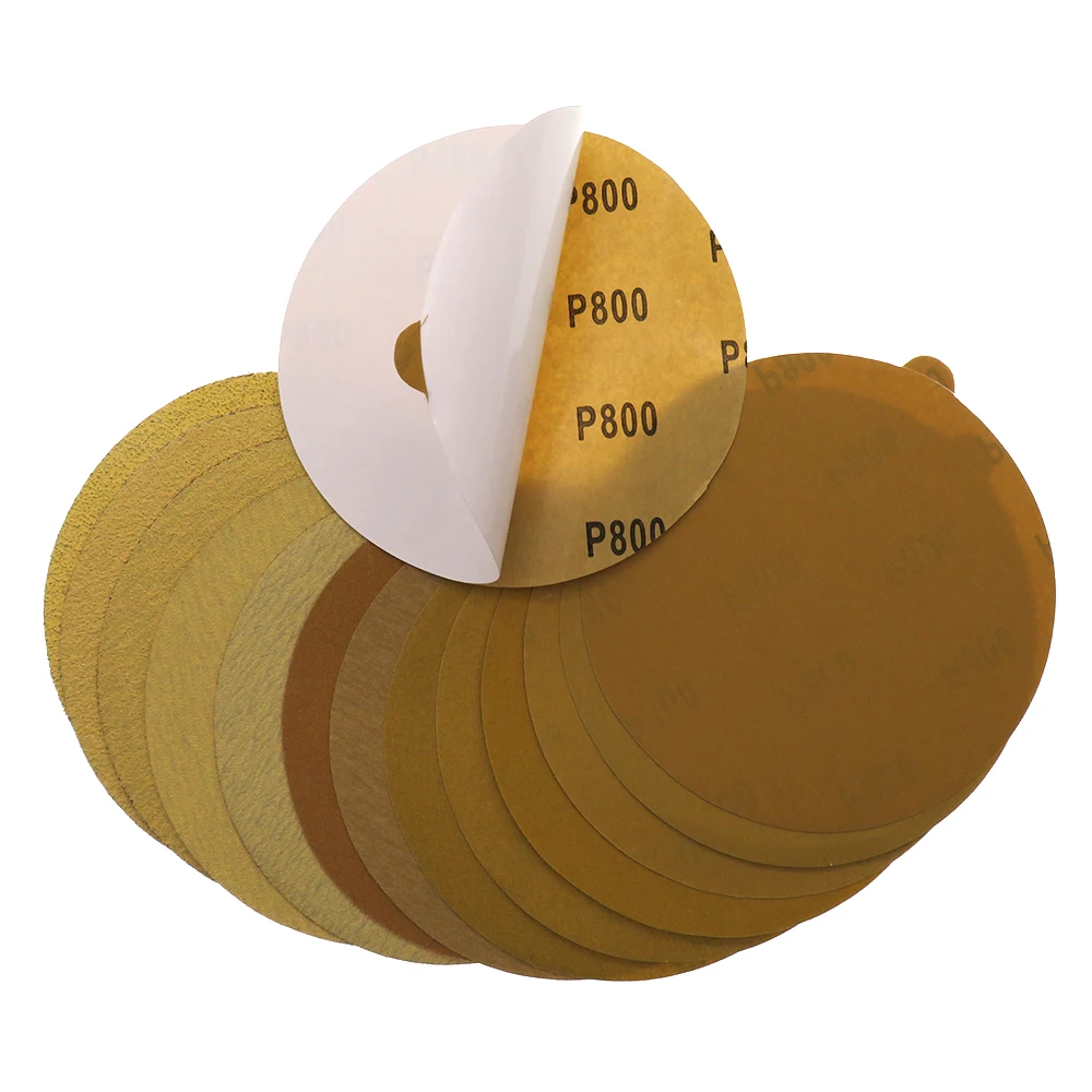 PSA/Adeziv de Aur Șmirghel - 6 inch 150mm Discurile abrazive de Oxid de Aluminiu de 60 la 1000 Crupe pentru Lustruirea & Slefuire 2
