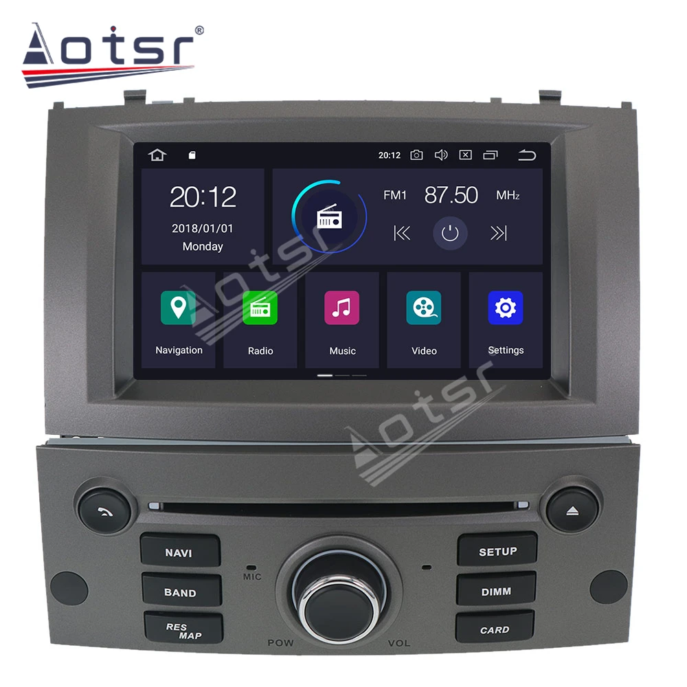 PX6 IPS Android 10.0 4+64G Ecran Radio Auto Pentru Peugeot 407 2004-2010 GPS Navi Auto Audio Stereo Recorder Unitate Cap DSP Carplay 2
