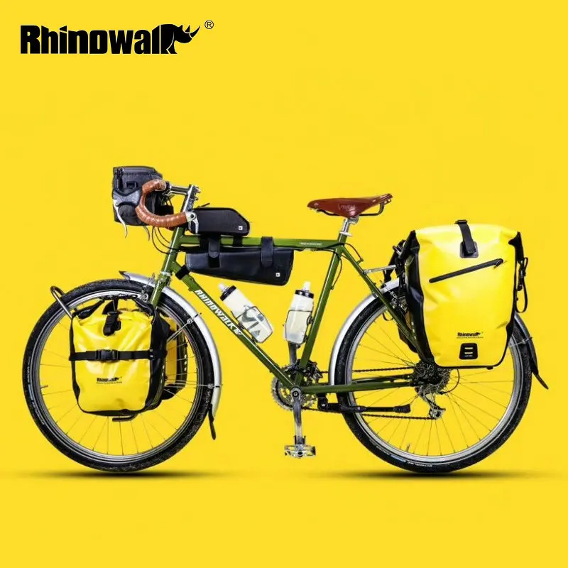 Rhinowalk Călătorie Lungă Cu Bicicleta Sac Mare Capacitate Impermeabil Biciclete De Depozitare Saci De Călătorie Sac Ghidon Fața Sac De Cadru De Biciclete Coș 2
