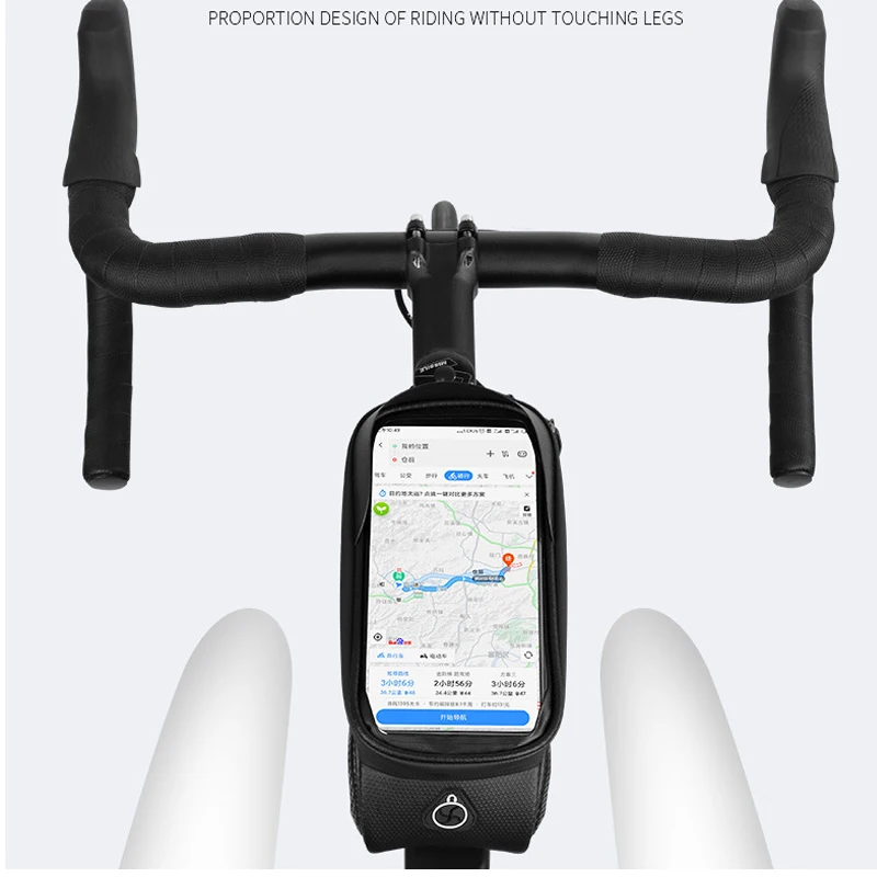 Roata 7.0 Inch, rezistent la apa Sac Biciclete Cadru Fața de Sus a Tubului Hard Shell Geanta Caz de Telefon Touchscreen Sac de Biciclete MTB Accesorii 2