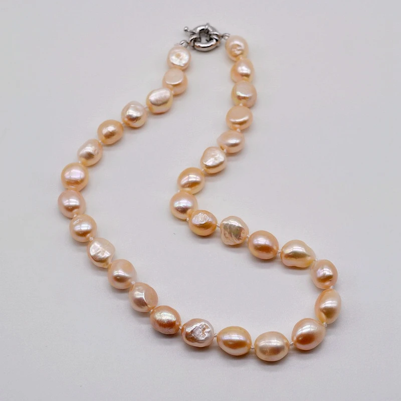 Roz neregulate colier de perle naturale baroc pearl, simplu lucrător de birou bijuterii, doamnelor colier de perle 2