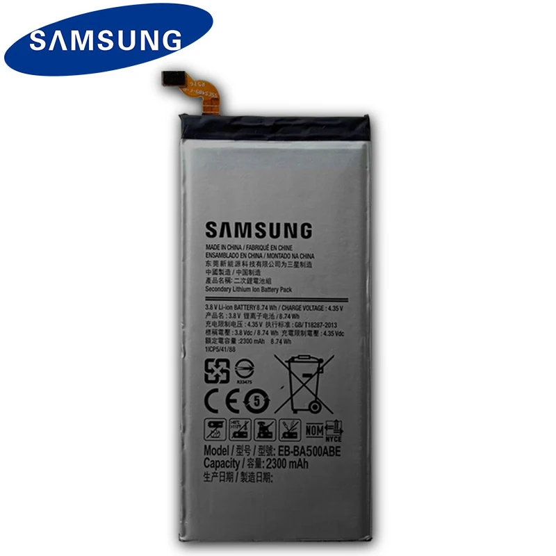 SAMSUNG Original Telefon Mobil Baterie EB-BA500ABE Pentru Samsung GALAXY A5 Autentice Înlocuire Baterie EB-BA500ABE 2300mAh 2