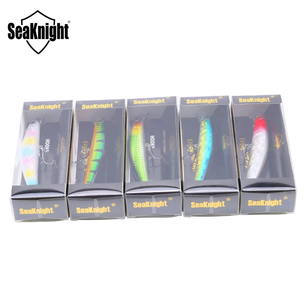 SeaKnight Brand SK025 Serie 5pcs Pescuit Nada Minnow 10cm 11g Plutitoare 0-0.5 m 2 BUC Carlige 3D Ochi Artificial Greu Momeala Wobbler 2