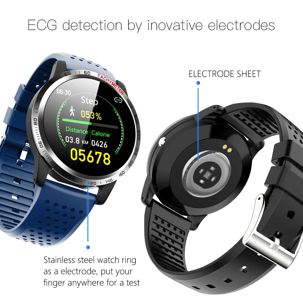 Sport cu GPS Smartwatch Activitate Tracker Tensiunii Arteriale ECG PPG Trupa de Fitness de Sănătate Ceas Telefon Bluetooth Apel Muzica pentru Bărbați 2