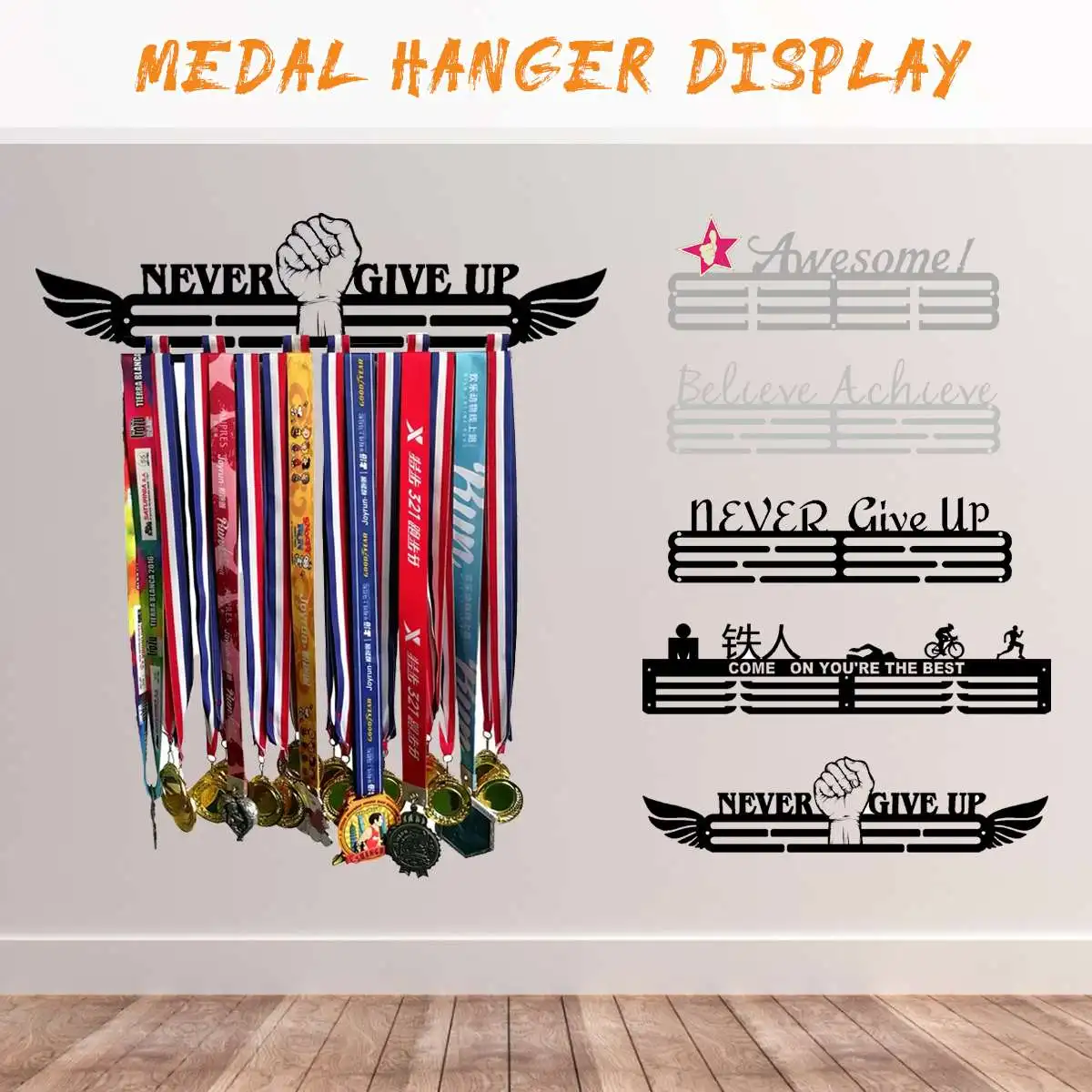 Sport Medalii Titularul Medalie Hanger Suport De Stocare De Inspiratie Decor Înot De Funcționare Concurs De Echitatie Medalie De Afișare Organizator Rack 2