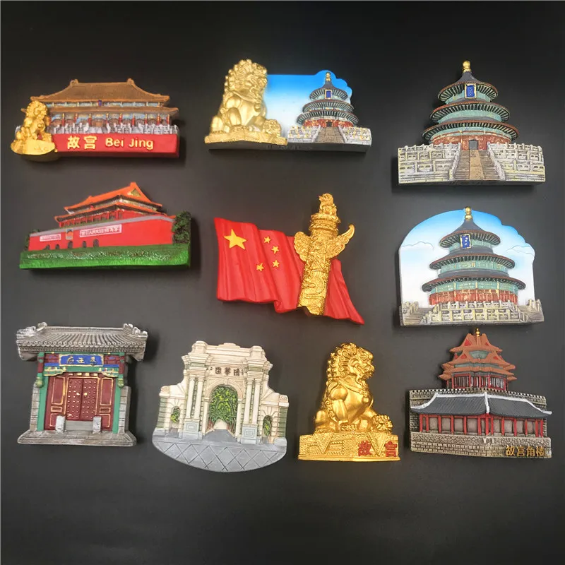Tian an Men, Templul Cerului, Palatul Muzeu Tsinghua Grădină Chineză Stil de Suveniruri 3D Frigider Autocolant Magneți de Frigider 2