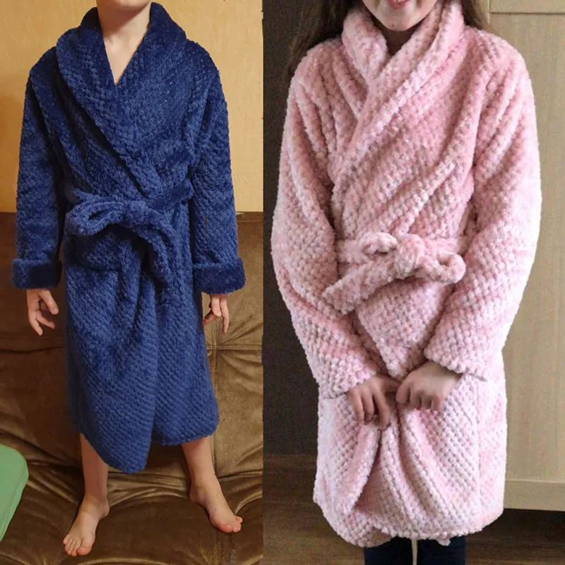 Toamna Iarna Copii Pijamale Halat 2020 Flanel Cald Halat De Baie Pentru Fete 4-18 Ani Adolescenți Copii Pijamale Pentru Baieti 2