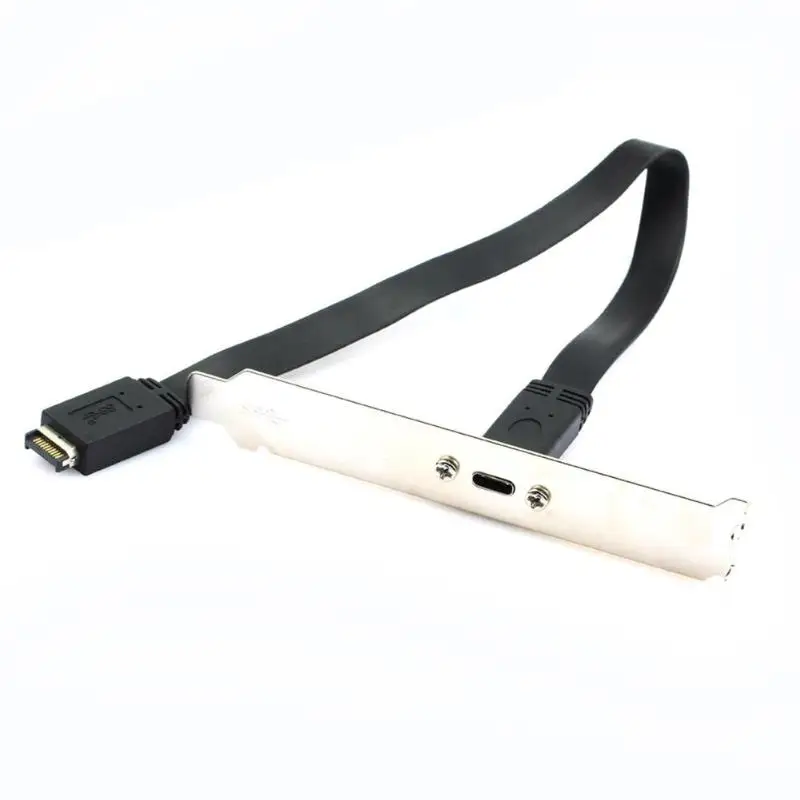 USB 3.1 Panoul Frontal Tip Antet de E Male La USB-C Tip C de sex Feminin de Expansiune Cablu 30cm, Placa de baza Calculator Conector de Sârmă Cablu de Linie 2