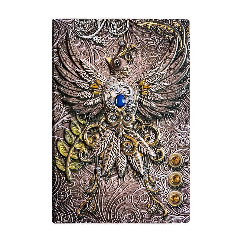 Vintage Piele Groasă Sculptură Phoenix Notebook Drăguț Schite Hârtie Planificator Săptămânal Carte Rechizite 016056 2