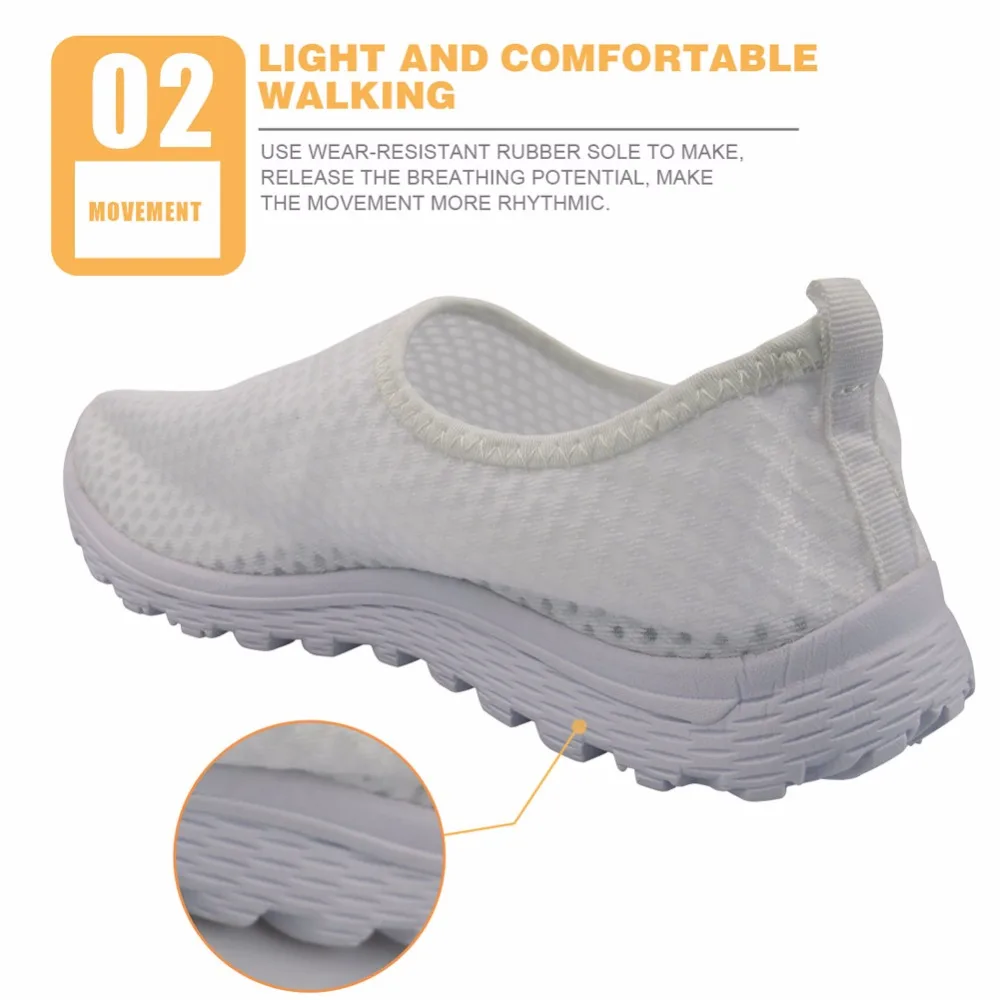 WHEREISART Primăvară Feminin Apartamente Pantofi 3D Asistenta de Farmacie de Imprimare Plasă Adidasi Casual de Vara Plaja Mocasini Slip-on Zapatos Mujer 2