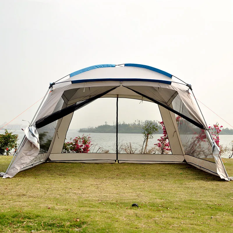 În aer liber echipament de pescuit pergola camping auto-conducere grătar tent plaja de pescuit cort baldachin 2