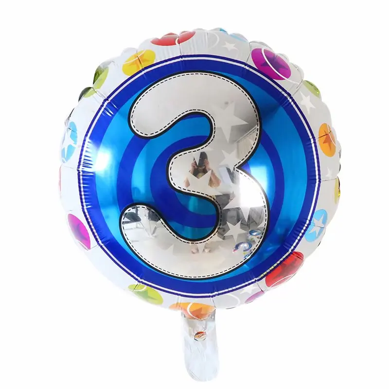 10buc 18inch albastru Argintiu Număr de Baloane Ziua de naștere Petrecere de Nunta, Decoratiuni Baloane Folie Copil jucărie Copil de Dus Cifre Globos 3