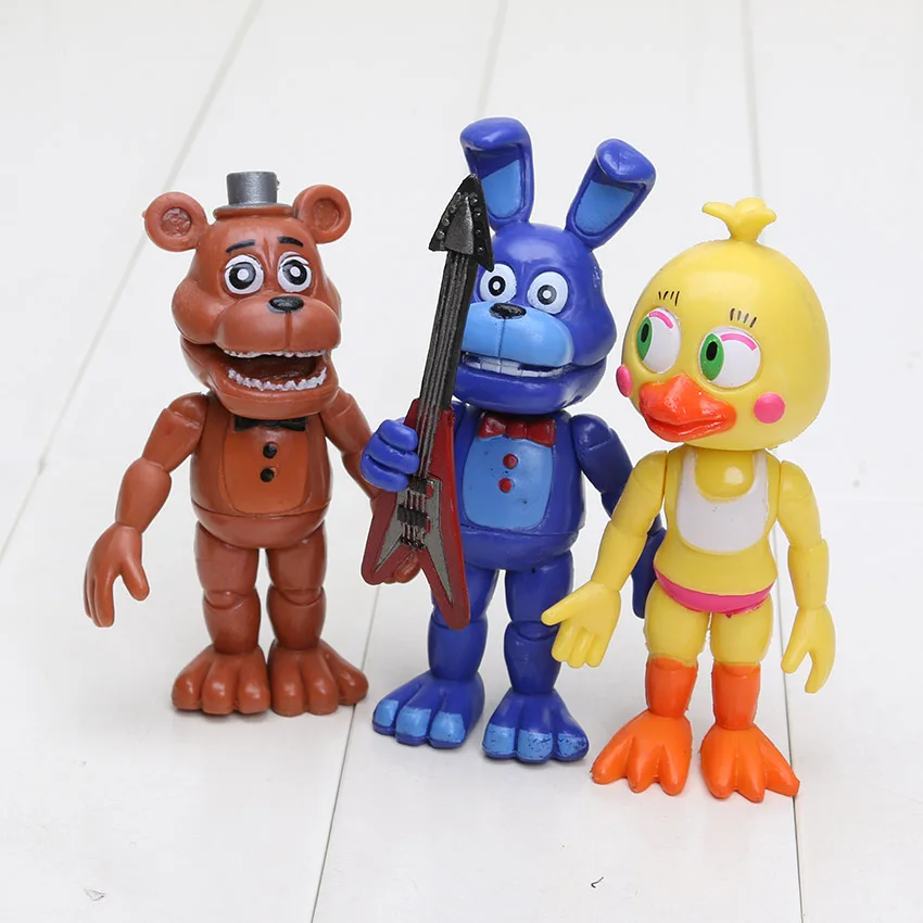 12buc/set 5-11.5 cm Cinci Nopți La lui Freddy figura FNAF jucării Chica, Bonnie, Foxy, Freddy Fazbear Urs Papusa PVC Figurine model 3