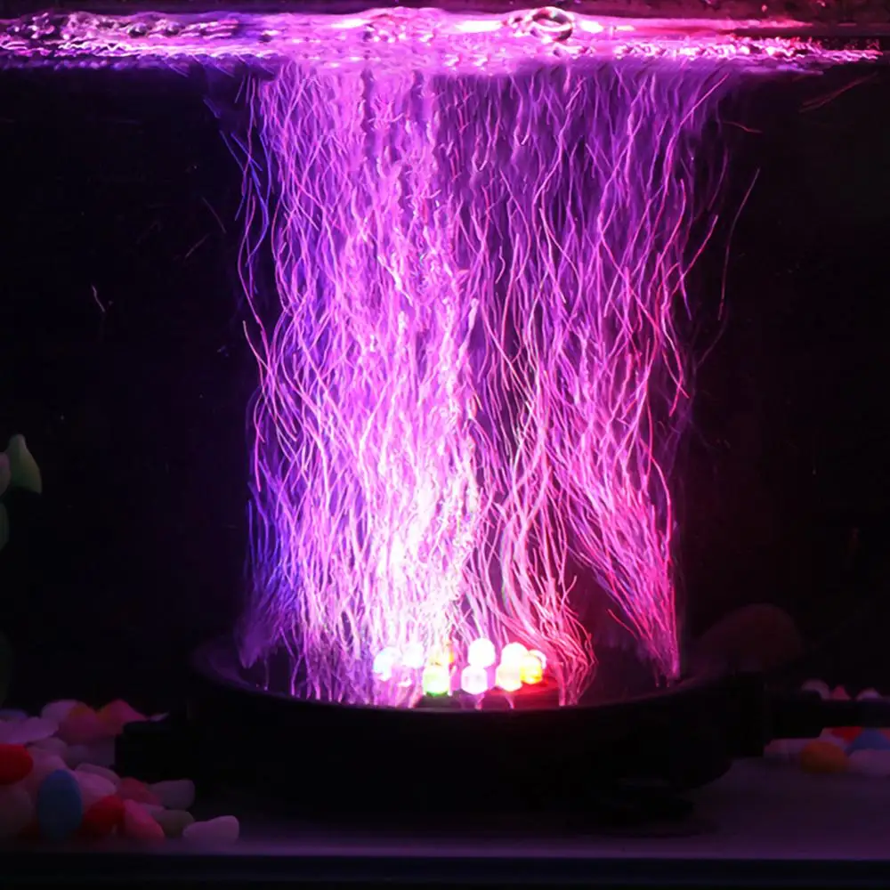 12LED Subacvatice RGB cColorful Gradient Acvariu cu Bule de Aer Lumina Rezervor de Pește Perdea de Aer cu Bule de Piatră Disc Submersibile Lumina 3
