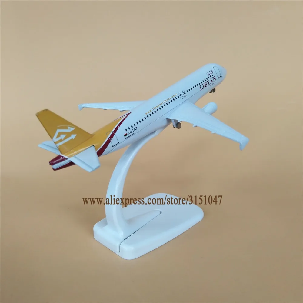 16cm Aer LIBYAN Airlines Airbus 320 A320 Model de Avion Aliaj Metal turnat sub presiune Model de Avion de Aeronave Airways Copii Cadou 3