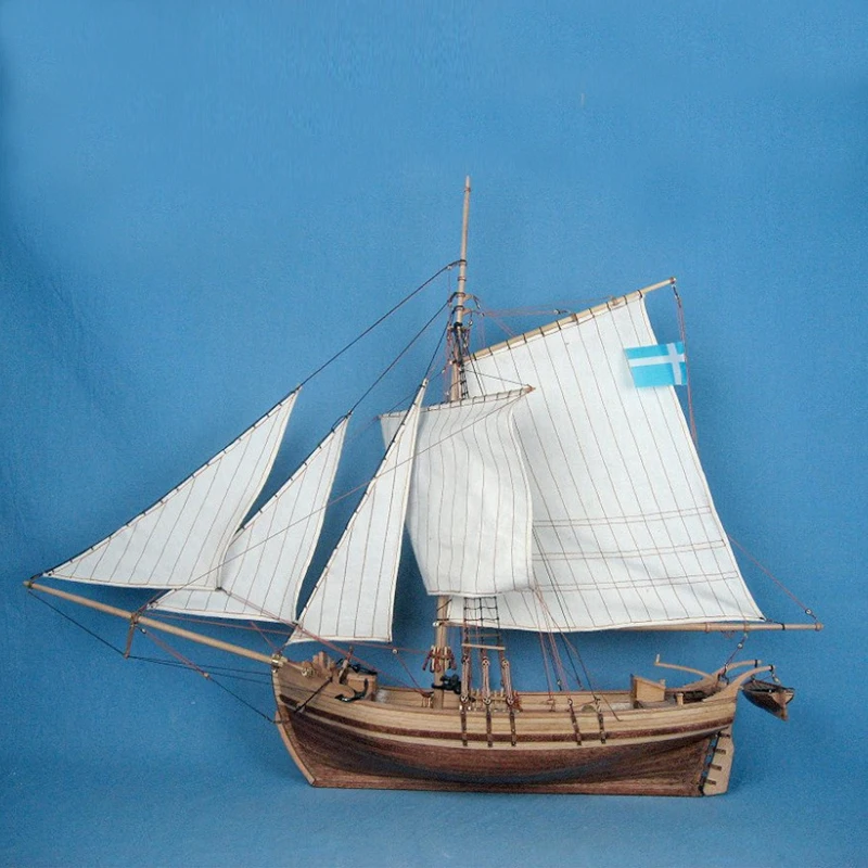 18 inch Clasice Naviga Barca Model de Lemn suedeză Barcă Navă Kituri pentru Casa Model kit de Constructii Decor Barca Cadou Jucărie 3