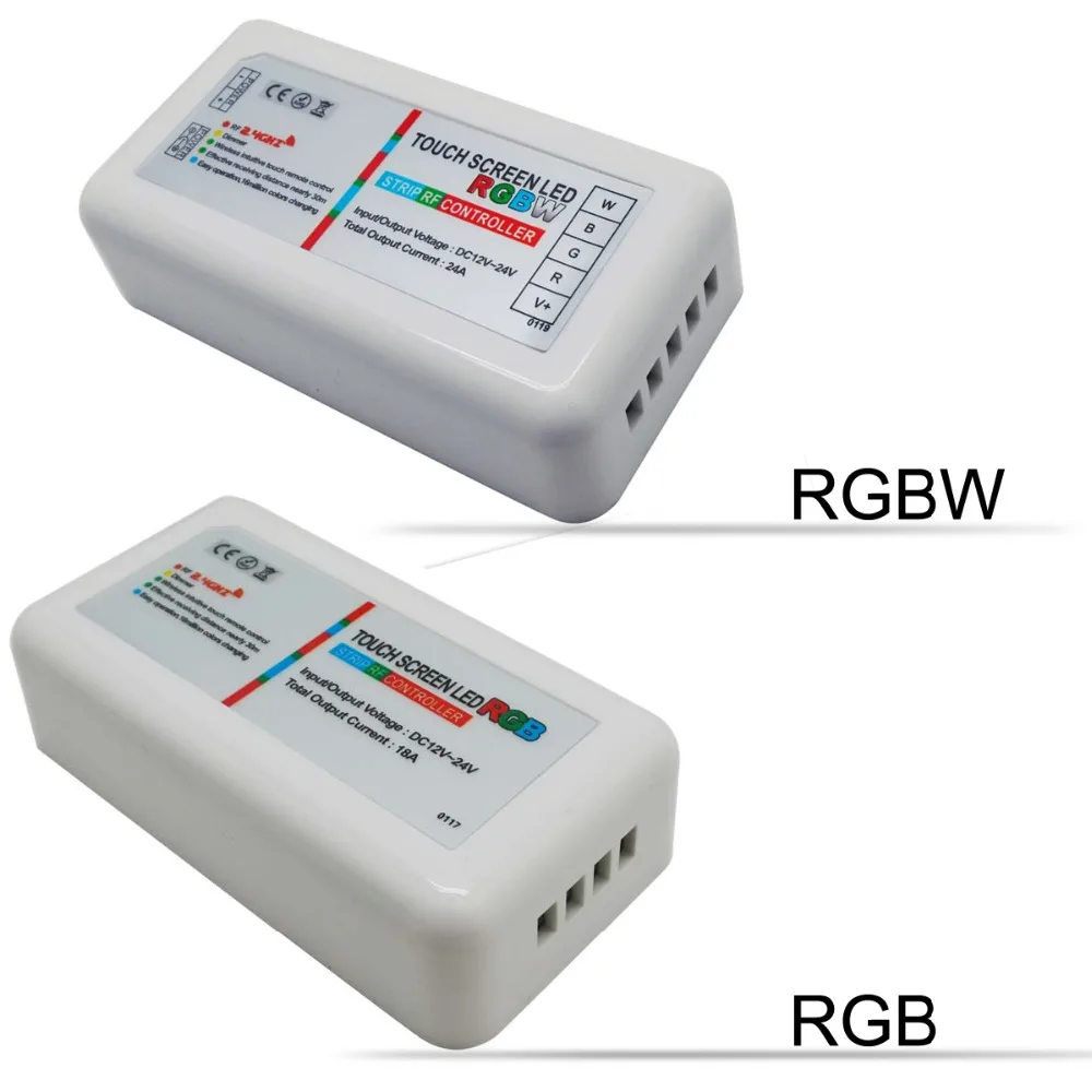 1set/lot DC12-24V 18A RGB/RGBW LED-uri Controler 2.4 G Ecran Tactil RF Control de la Distanță Pentru 5050/3528 RGB LED Strip/Bec/corp de Iluminat 3
