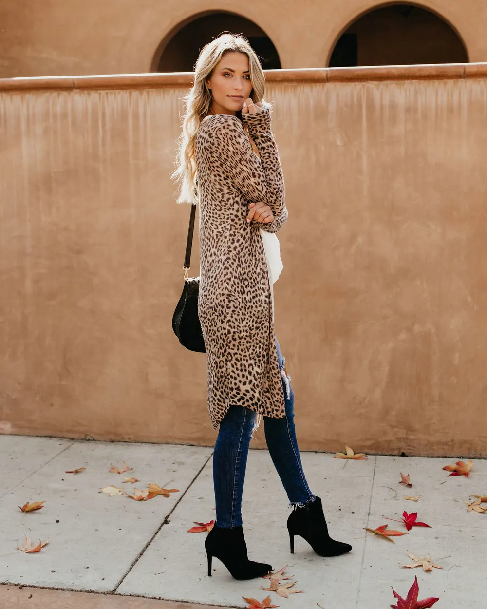 2019 Toamna Cardigan Pentru Femei De Moda Slim Leopard Kimono Cardigan Față Deschise Boho Camo Maneci Lungi Maxi Lung Haina Jacheta Femei 3
